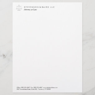 Justice Scale Attorney Letterhead