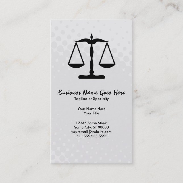 justice scale business card (Front)