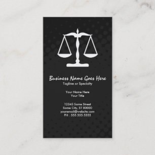 justice scale business card