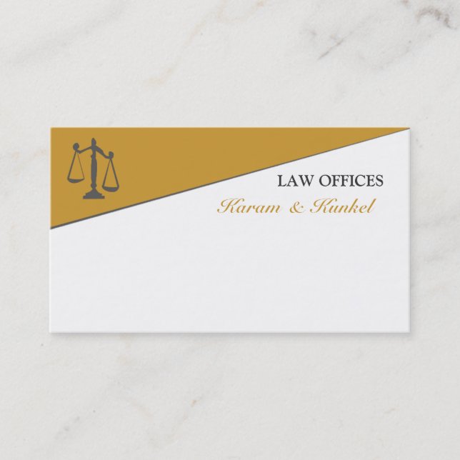Justice Scale   Divided Attention Attorney Lawyer Business Card (Front)