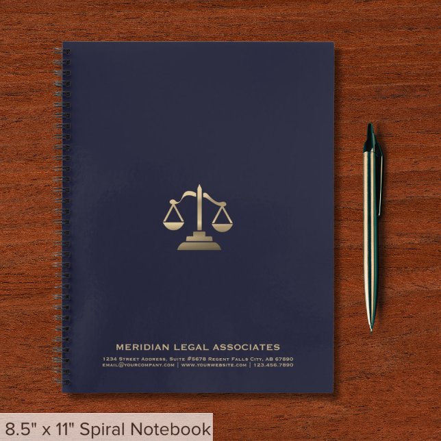 Justice Scale Navy Professional Notebook (Creator Uploaded)