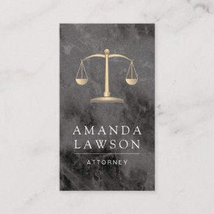 Justice Scales Black Marble Law Appointment Card