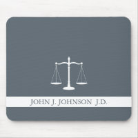Justice Scales Custom Name Lawyer Slate Grey