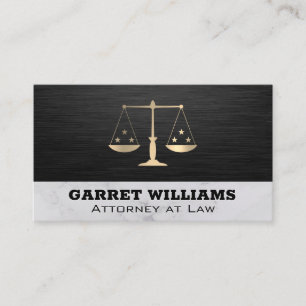 Justice Scales   Lawyer Sleek  Business Card
