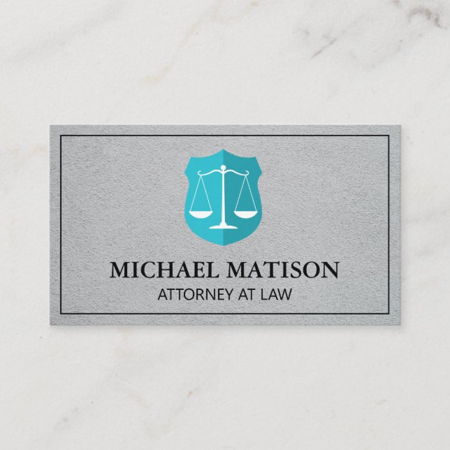 Justice Scales Logo Business Card (Front)