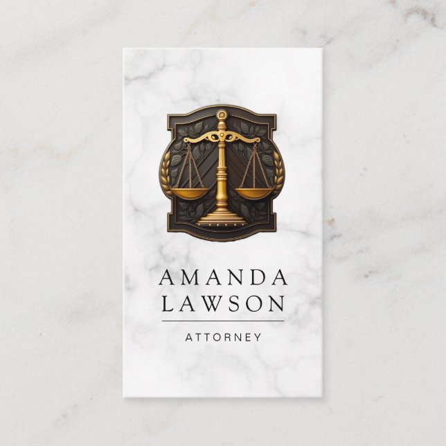 Justice Scales Logo | Law Appointment Card (Front)