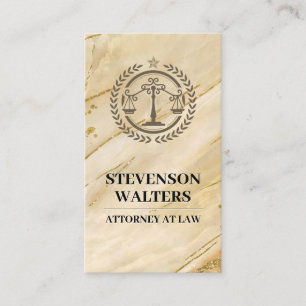 Justice Scales   Marble Gold Appointment Card