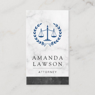 Justice Scales Marble Law Slate Trim Appointment Card