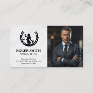Justice System Logo   Business Man   Lawyer  Business Card
