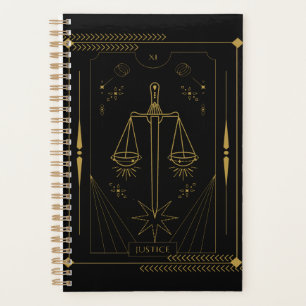 Justice Tarot card art Planner