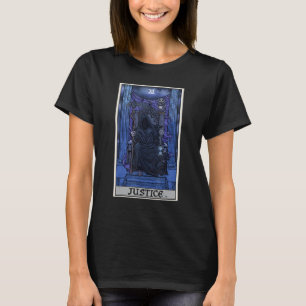 Justice Tarot Card Grim Reaper Halloween Goth Horr T-Shirt