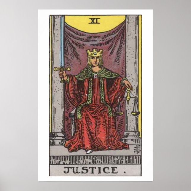 Justice Tarot Card Poster (Front)