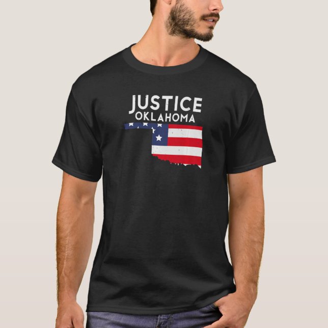 Justice USA State America Travel Oklahoman Premium T-Shirt (Front)