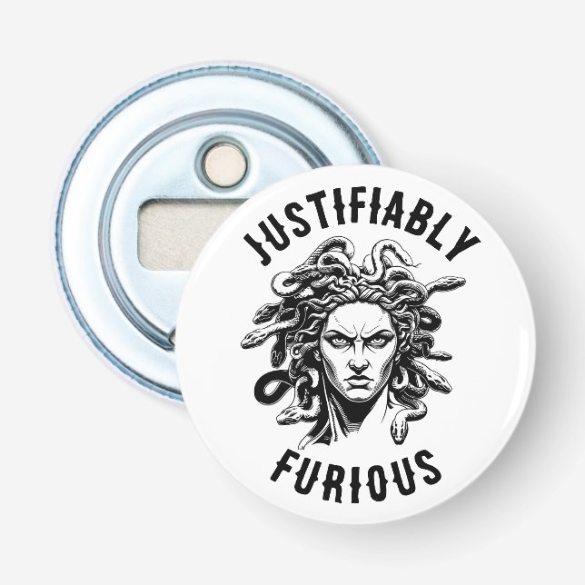 Justifiably Furious feat. Medusa Bottle Opener (Front)