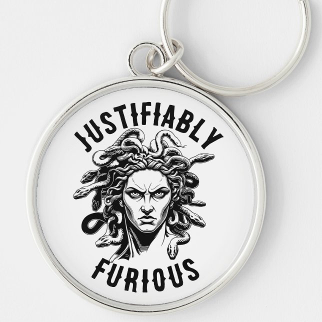 Justifiably Furious feat. Medusa Key Ring (Front)