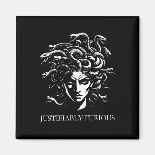 Justifiably Furious Medusa Greek Mythology Feminis Magnet