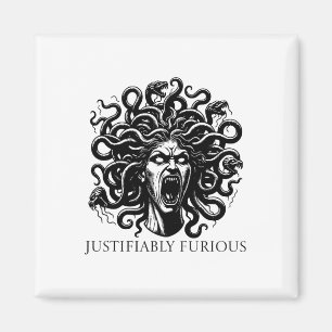 Justifiably Furious Medusa Greek Mythology Feminis Magnet