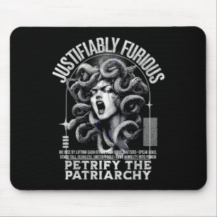 Justifiably Furious Medusa Greek Mythology Feminis Mouse Mat