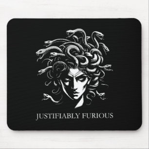 Justifiably Furious Medusa Greek Mythology Feminis Mouse Mat