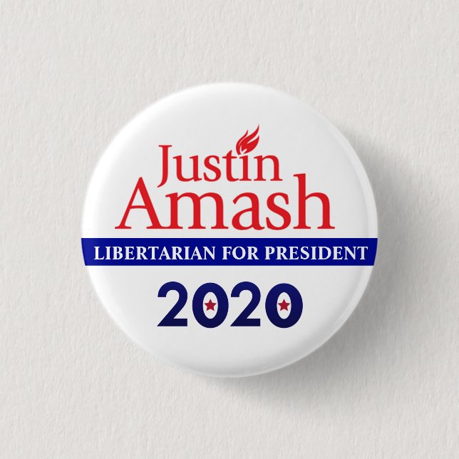 Justin Amash 2020 3 Cm Round Badge (Front)