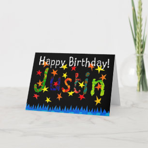 'Justin Birthday Card