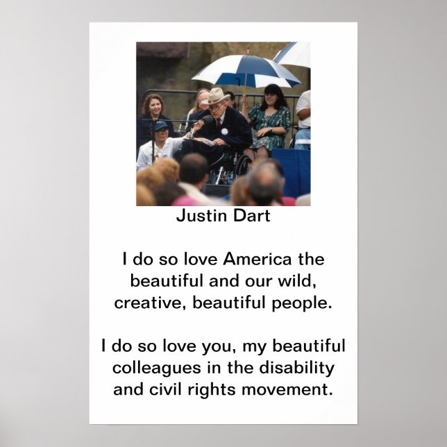 Justin Dart Quote 1 Poster (Front)