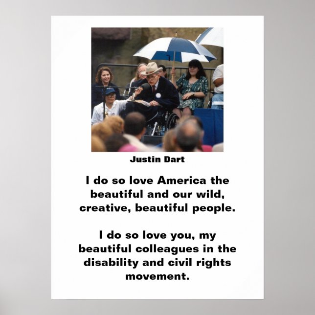 Justin Dart Quote 1 Poster (Front)