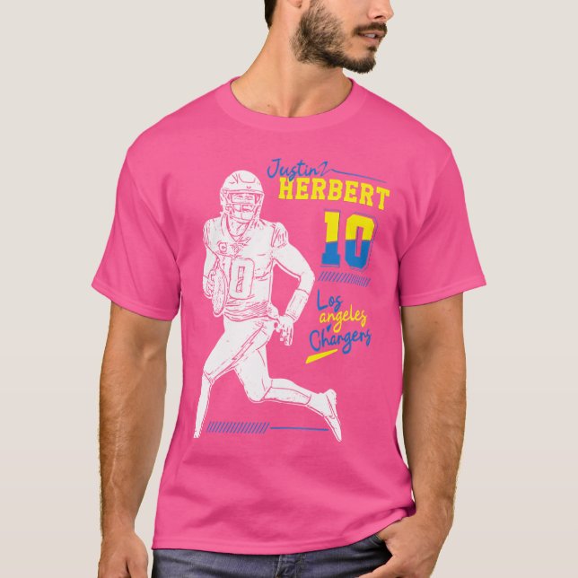 Justin Herbert  Los Angeles Chargers T-Shirt (Front)