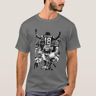 Justin Jeffersons MVP season Black White Graphic T-Shirt