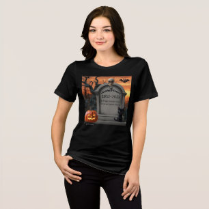"Justin Pieces" Halloween Headstone Humour Tri-Blend Shirt