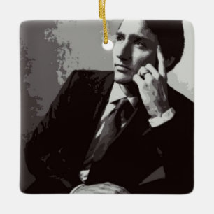 Justin Trudeau 2015 stylised Ceramic Ornament