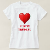 Justin Trudeau Cute Red Heart Love Red White Cool