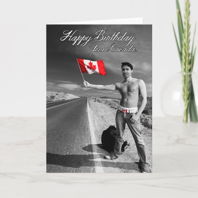 Justin Trudeau: Happy Birthday from Canada Card (Front)
