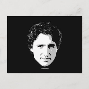 Justin Trudeau Head of Hair -.png Postcard