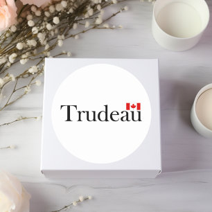 Justin Trudeau Official Canadian Flag Light-Color Classic Round Sticker