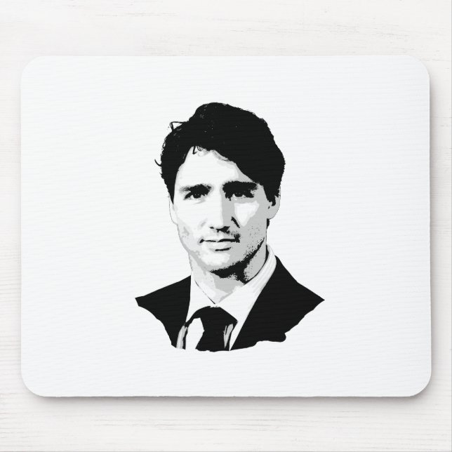 Justin Trudeau Portrait Mouse Mat (Front)