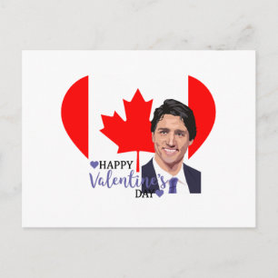 justin trudeau valentine holiday postcard