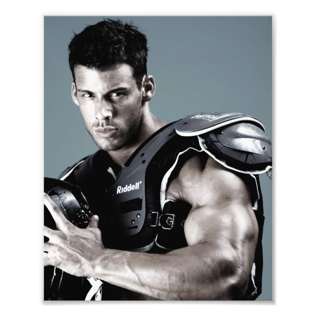 Justin Woltering Football Pose Photo - 8 x10 Print (Front)