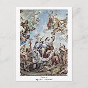 Justitia By Luca Giordano Postcard