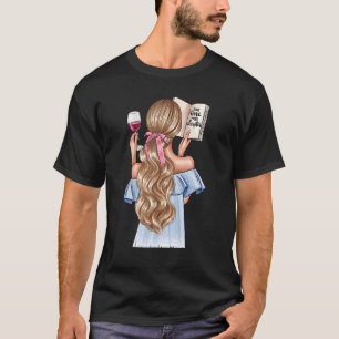 Justt One More Chapter Cute Girl Reading Book Book T-Shirt