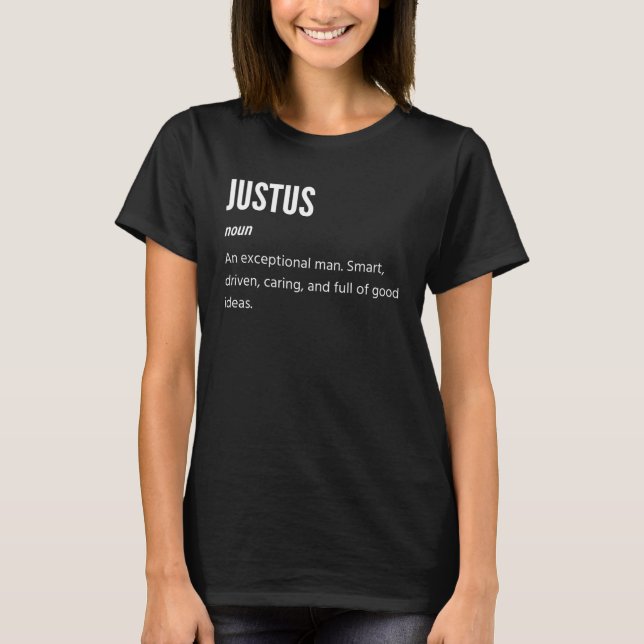 Justus  Noun An Exceptional Man T-Shirt (Front)