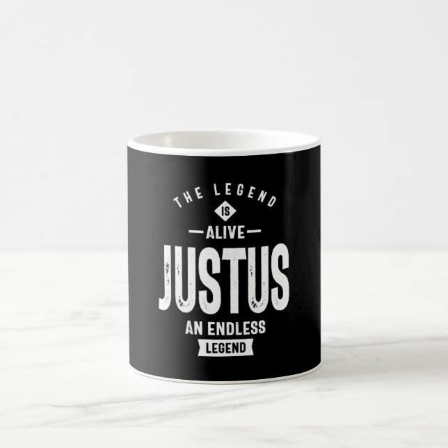 Justus Personalised Name Birthday Gift Coffee Mug (Center)