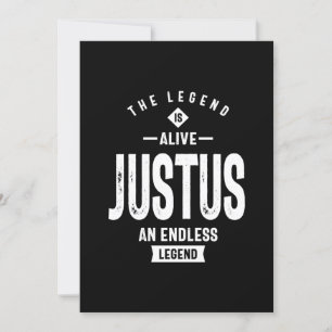 Justus Personalised Name Birthday Gift Invitation