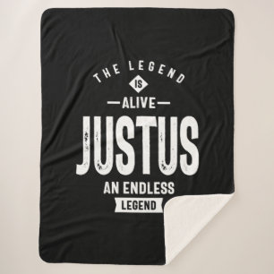 Justus Personalised Name Birthday Gift Sherpa Blanket