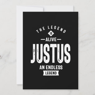 Justus Personalised Name Birthday Gift Thank You Card