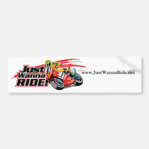JustWannaRide.net Bumper Sticker