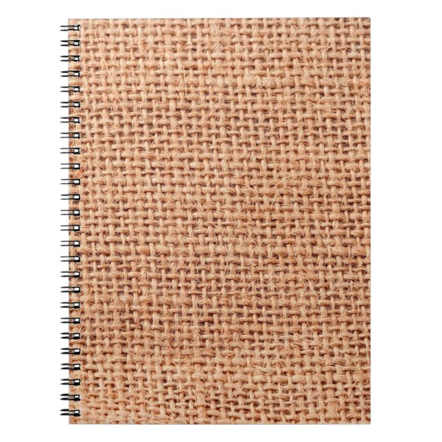 Jute bag sack beige colour brown notebook (Front)