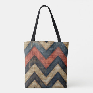 Jute Chevron Tote Bag