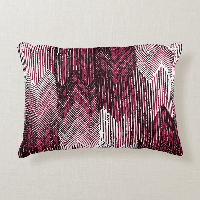 Jute Geometric Ethnic Modern Print. Decorative Cushion (Front)