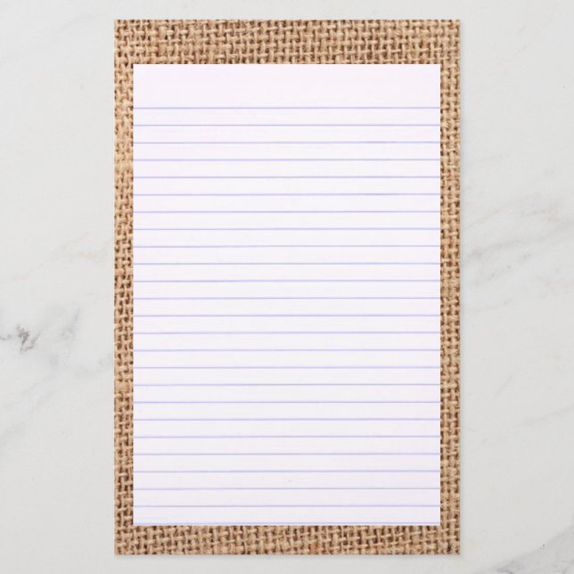 Jute  Lined Stationery (Front)